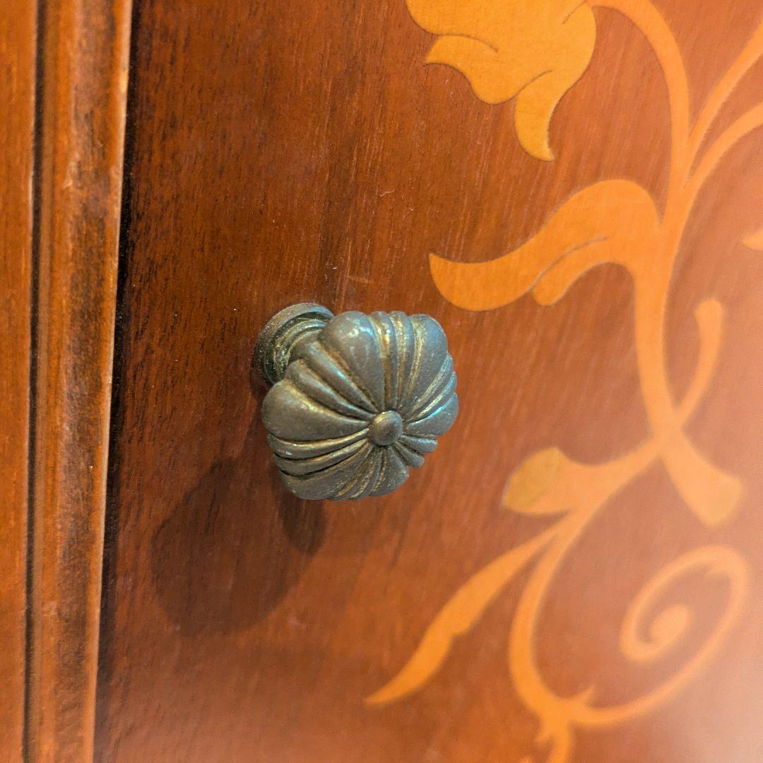 イタリア製 アンティーク調 六角 コンソールテーブル 飾り台 象嵌