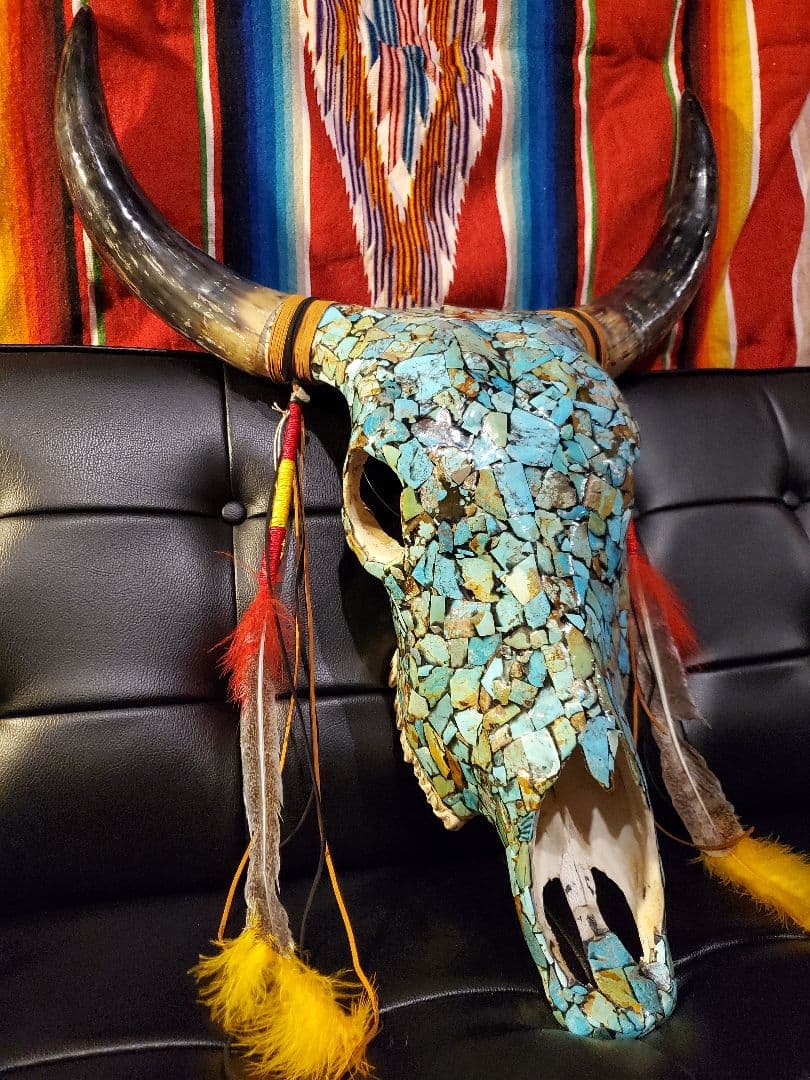 ターコイズ カウスカル USA ナバホ族 インディアンジュエリー 壁掛け 古着