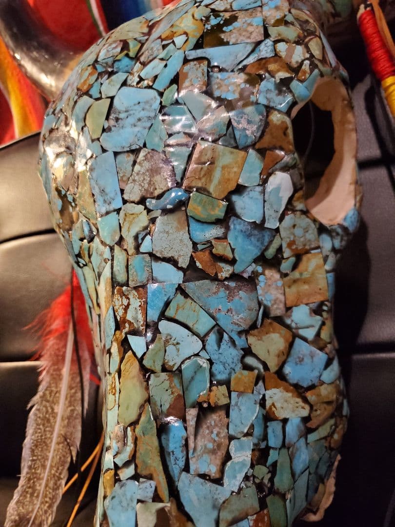 ターコイズ カウスカル USA ナバホ族 インディアンジュエリー 壁掛け 古着