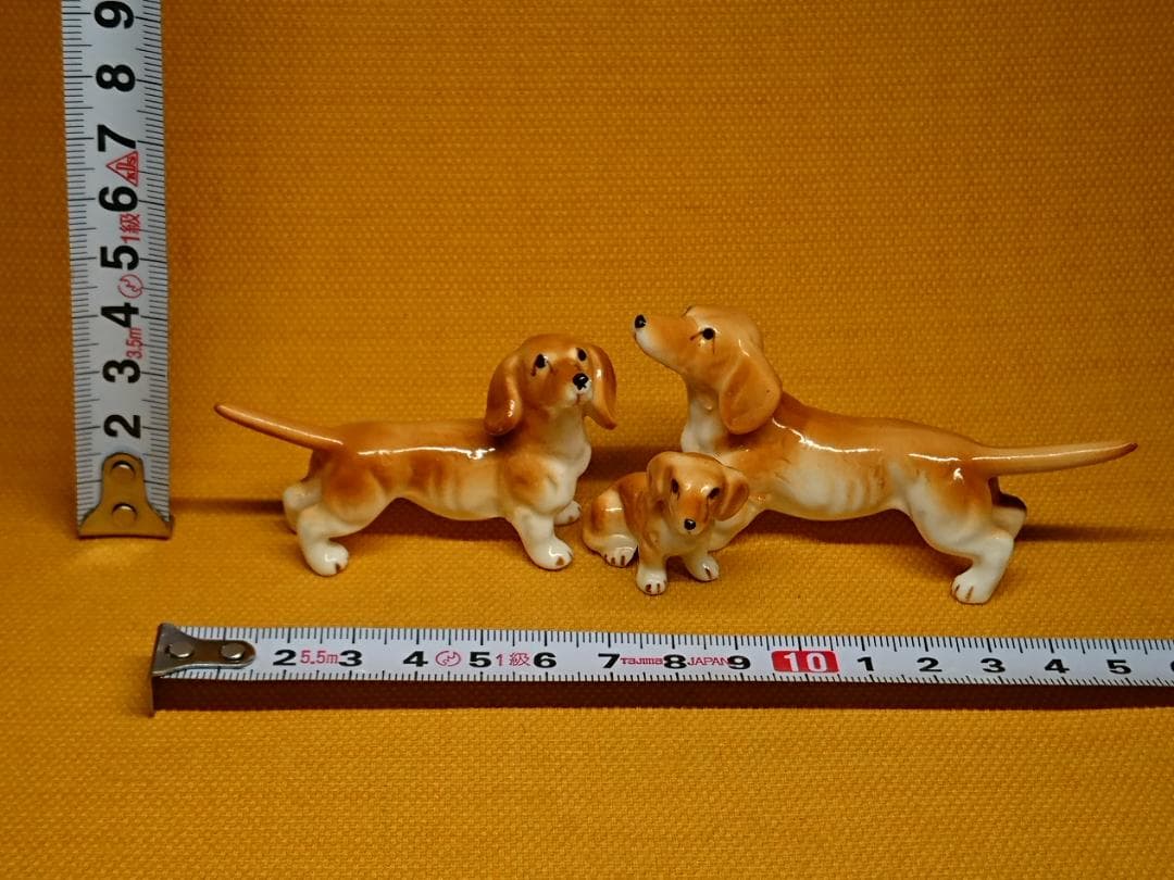 美品】犬 ダックスフンド 陶器 置物 インテリア 工芸品 美術品 A3271