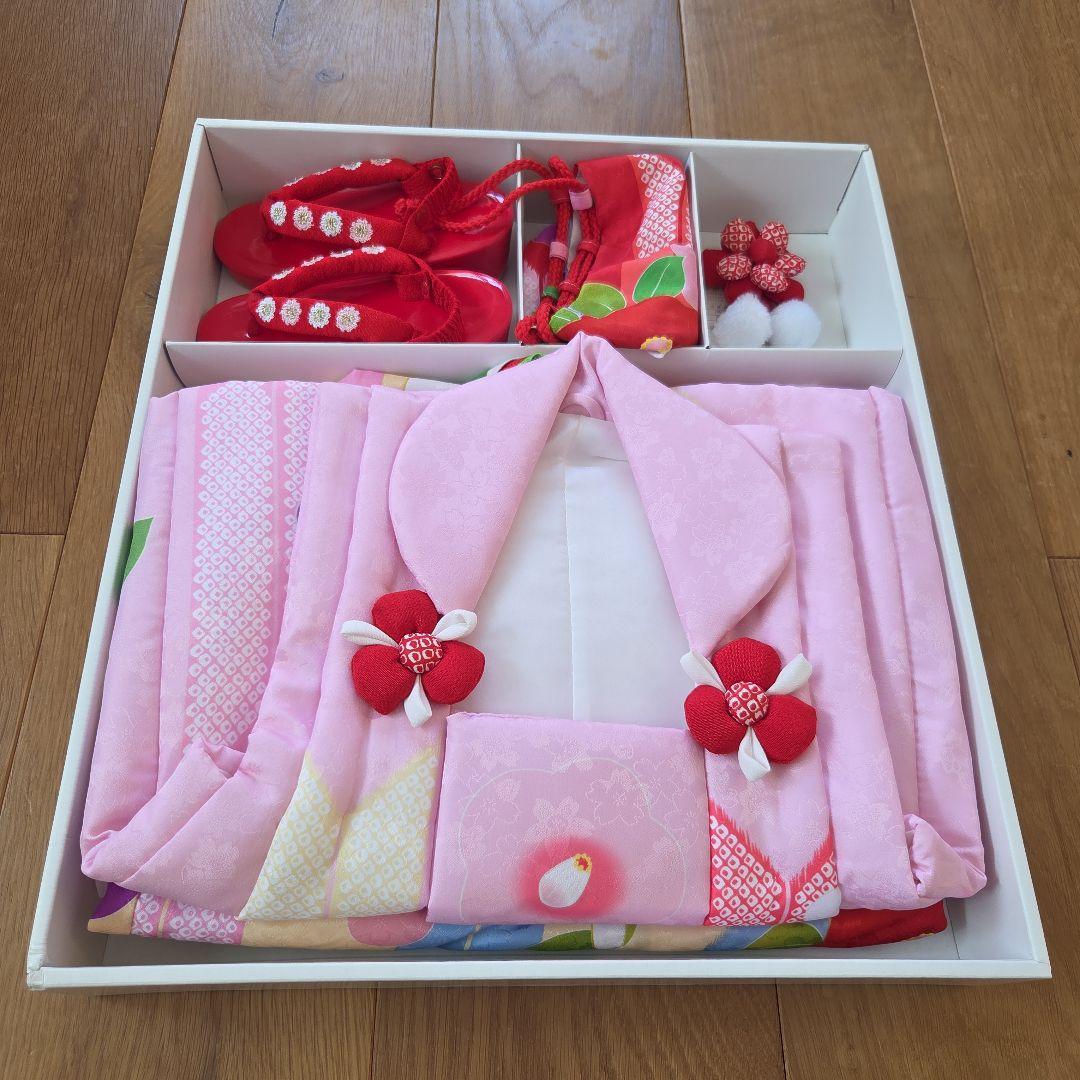 ★美品★七五三 着物セット 子供用 花柄【京都花ひめ】