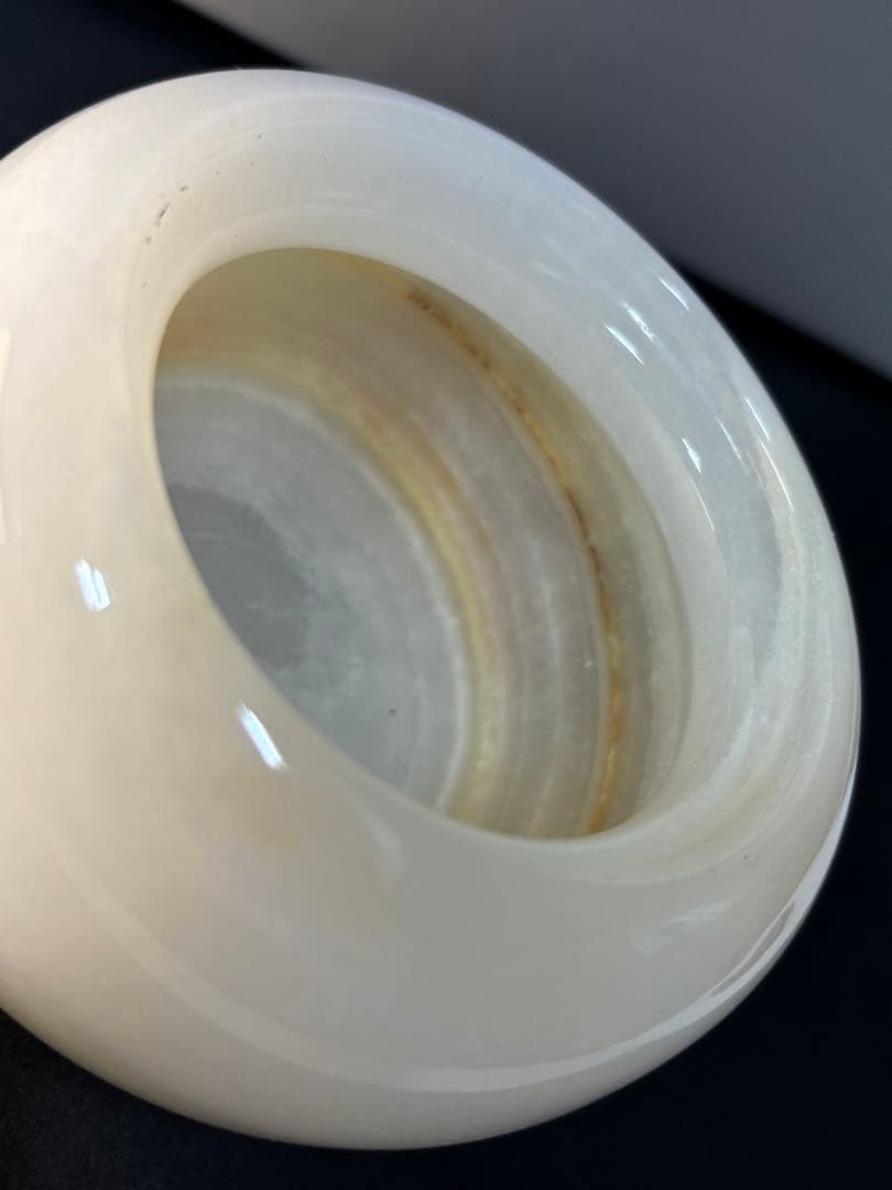 アフガンジェイド　蓋付き壺　630g 天然石の壺