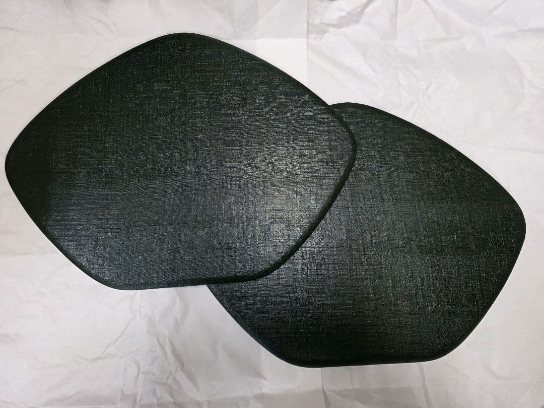 木製 漆塗 グリーン布張 折敷 2枚 木製 蓋付二段長手箱