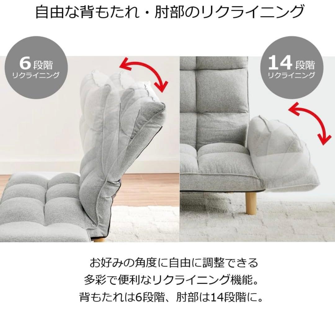 新品 スーパー ハイバック ブルー カウチソファ 2人掛け ローソファ