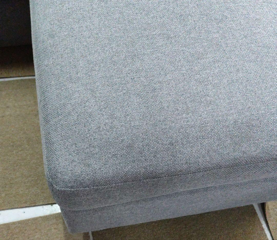 収納オットマン付き3ピース布製ソファー