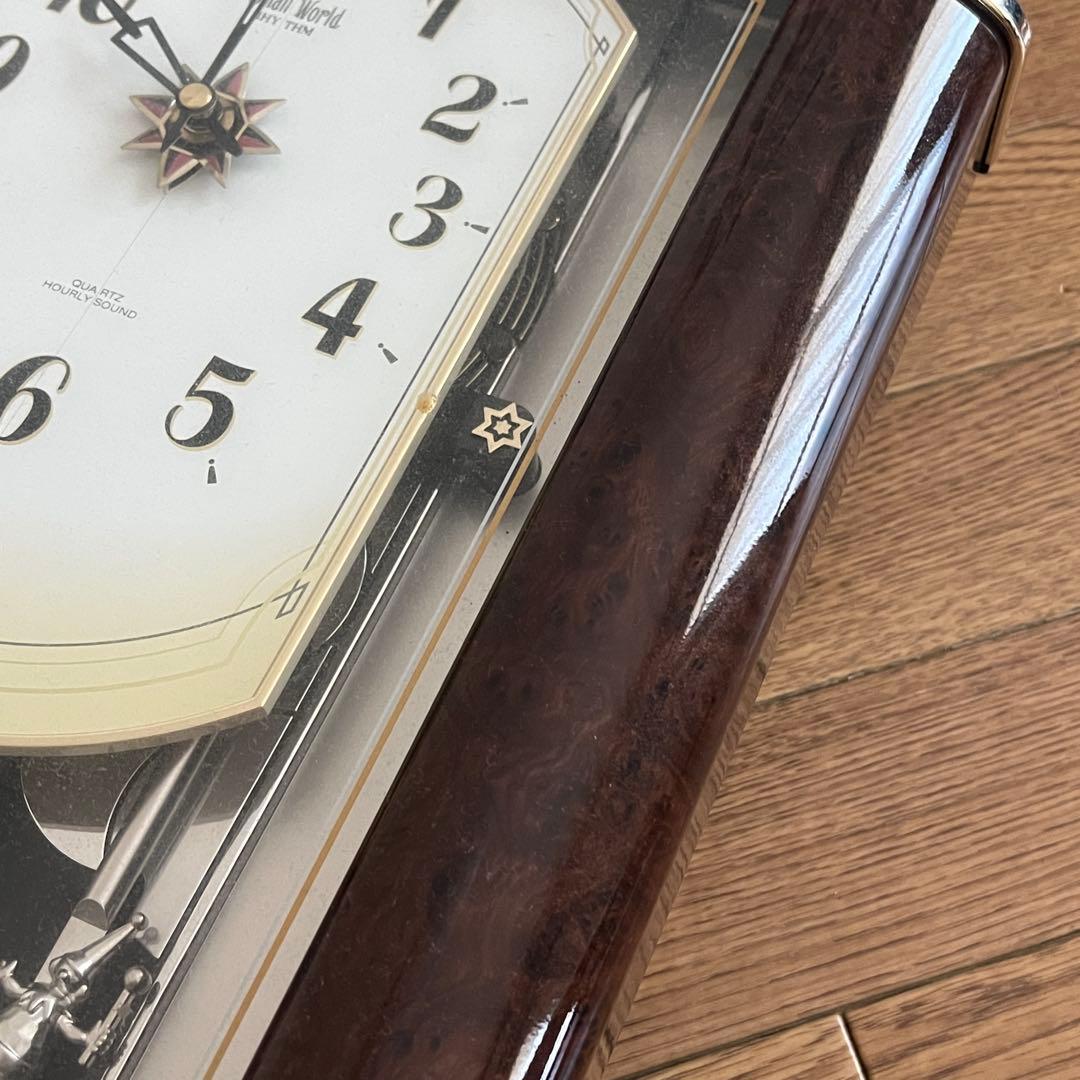 リズム時計 スモールワールド 掛け時計 カラクリ時計