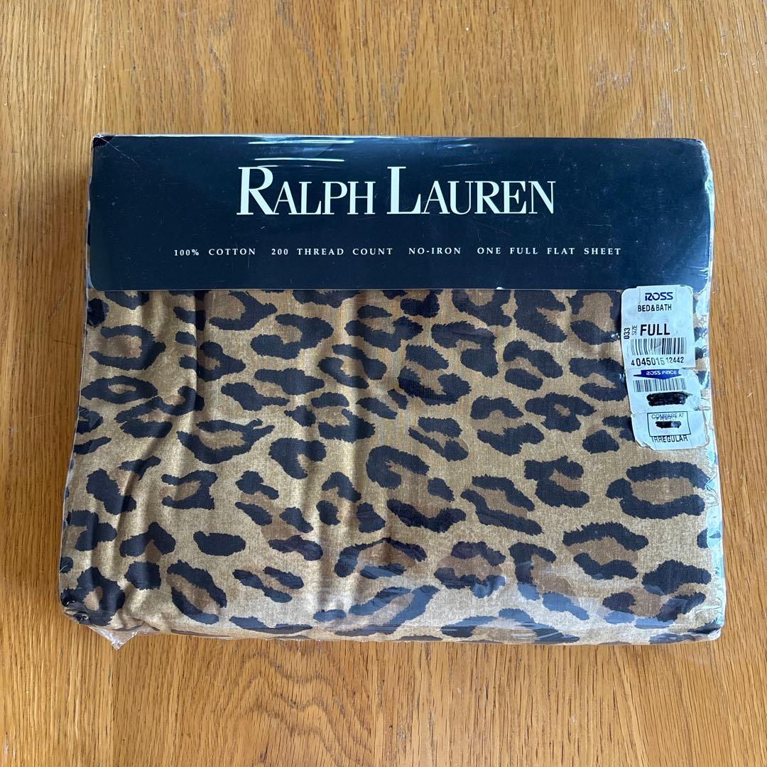 セール　新品　希少　Ralph Lauren ヒョウ柄 フルサイズ ベッドカバー