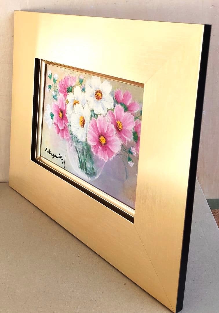 油彩 彩リ（コスモス)SM 洋画家 池畠 史幸 新作真筆画