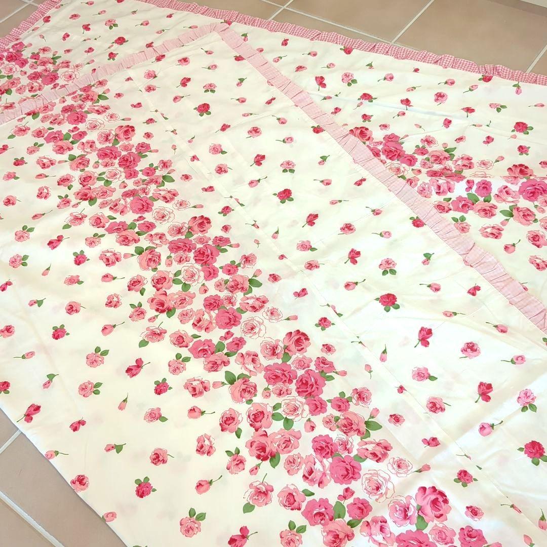 ローズ柄　布団カバー4点セット