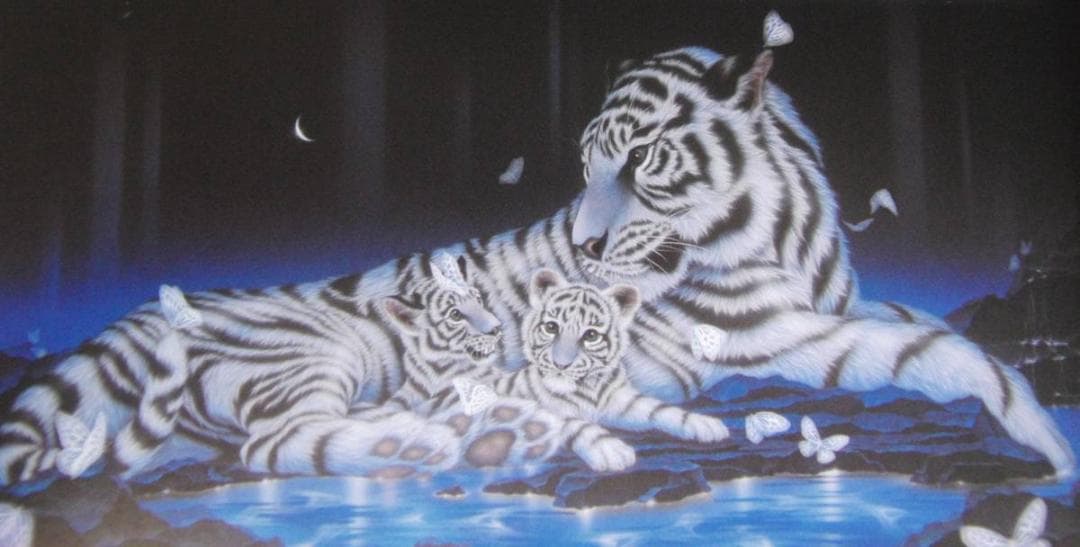 西野健太郎、【母と子】、希少な額装用画集より、状態良好、新品額装付