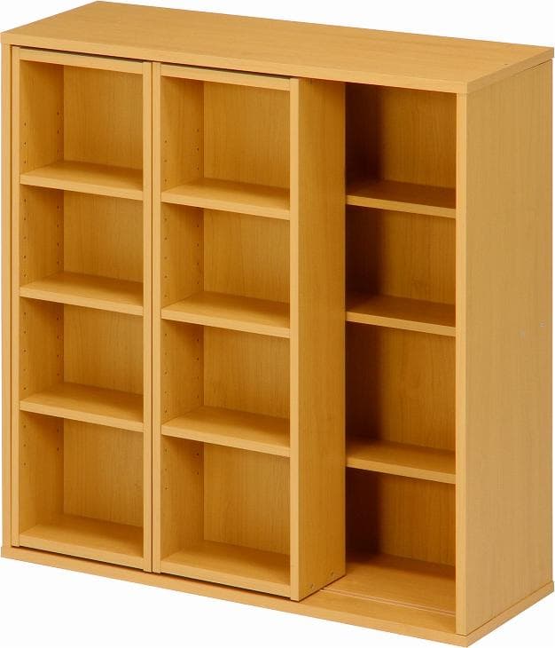 《新品・送料無料》ダブルスライドラック　ナチュラル　ＤＳ９０９０ＮＡ