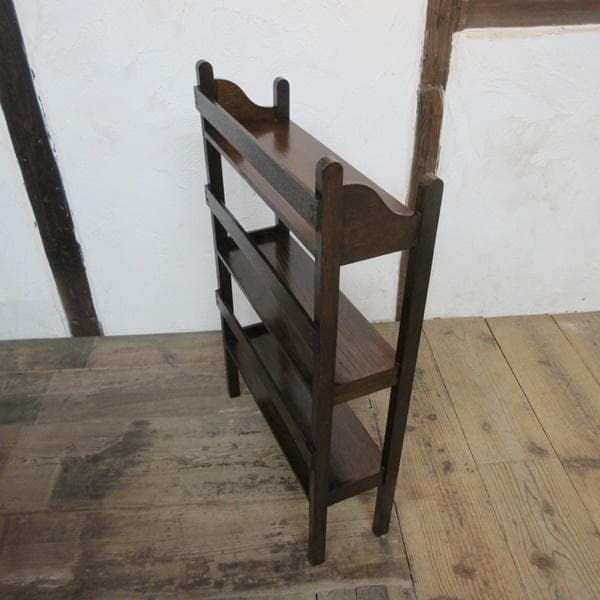 英国 アンティーク 家具 ブックシェルフ ブックケース 本棚 飾り棚 6705d