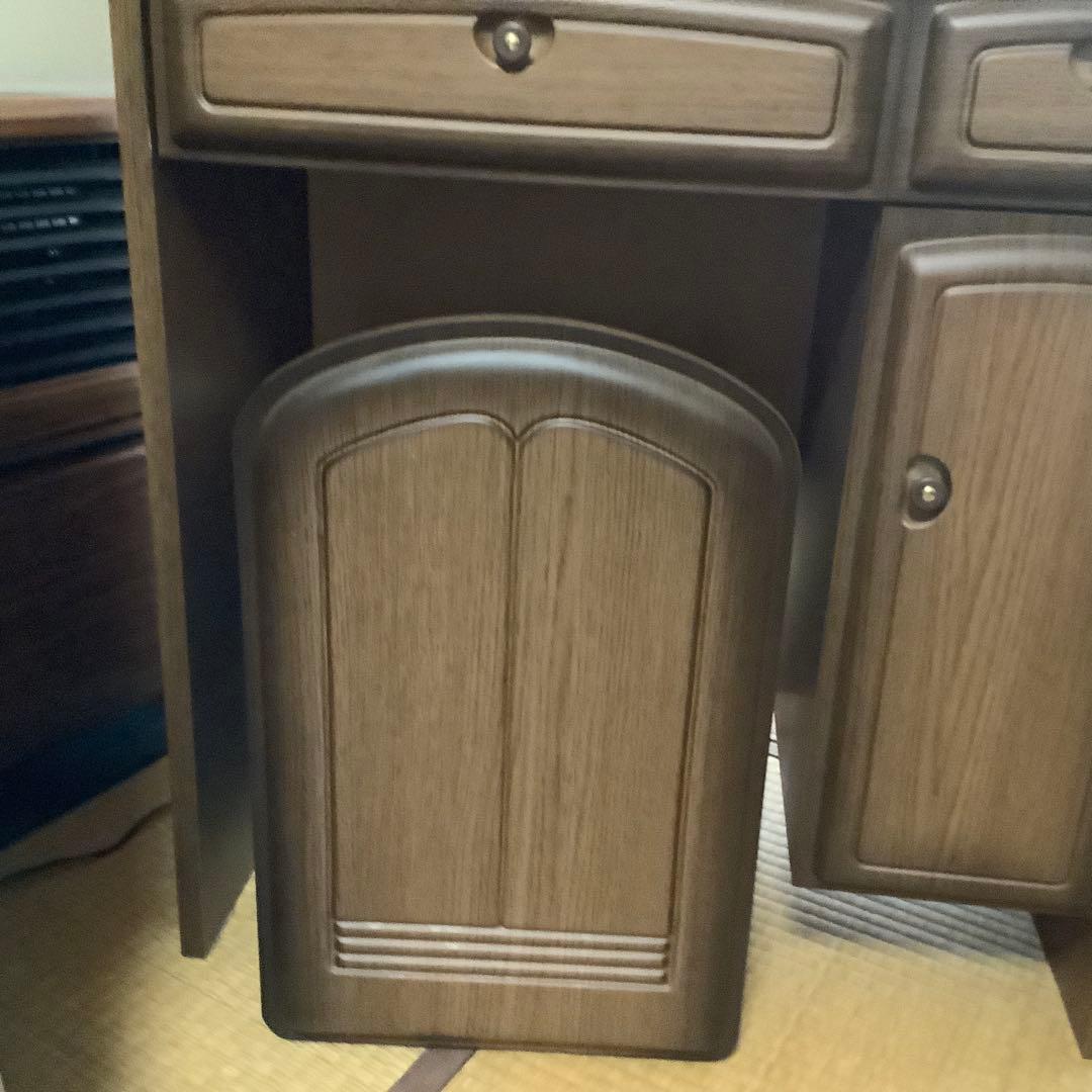 昭和レトロ　三面鏡　ドレッサー　フラワーランプ付き　椅子別売り　姿見　化粧台