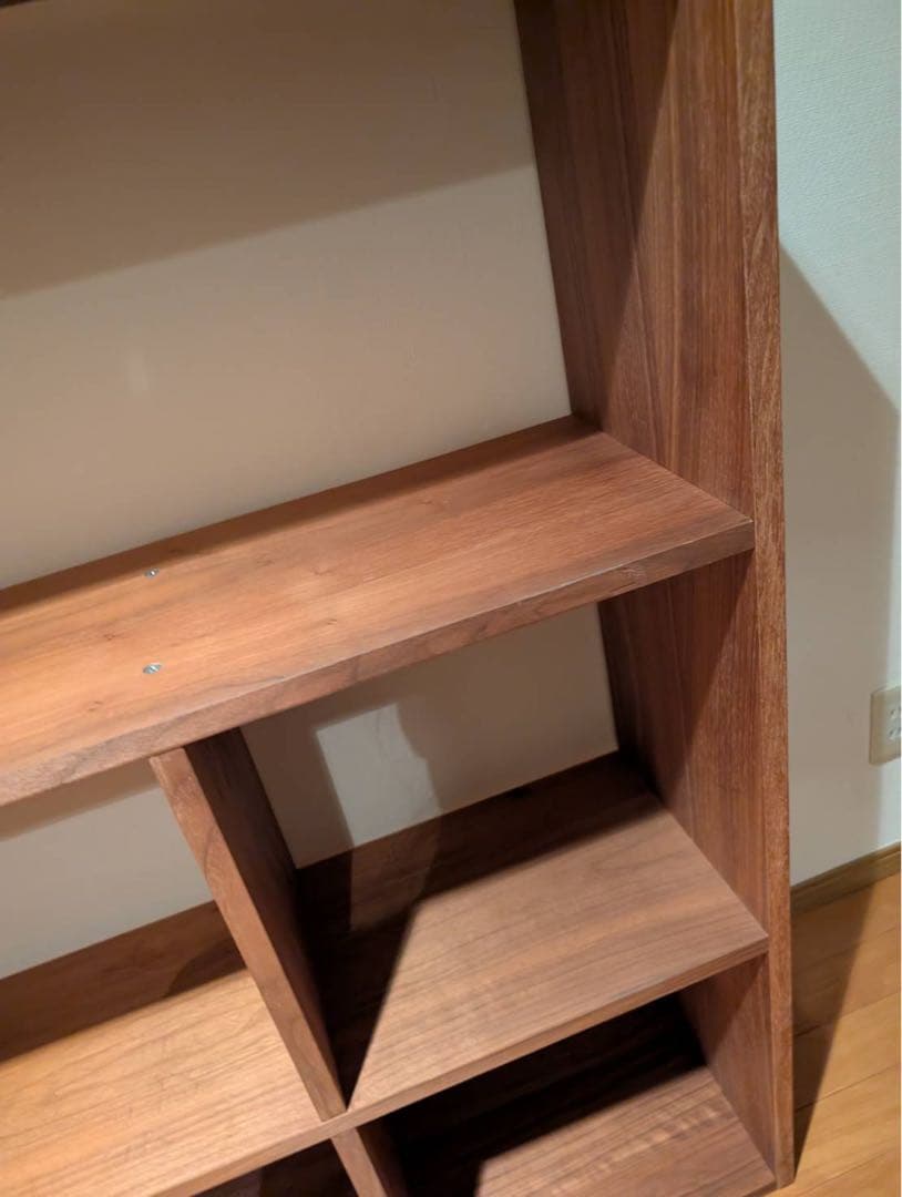 ■送料込■無印良品 スタッキングシェルフワイド ウォールナット 棚