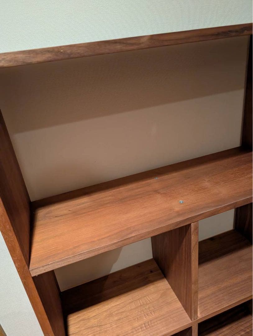 ■送料込■無印良品 スタッキングシェルフワイド ウォールナット 棚