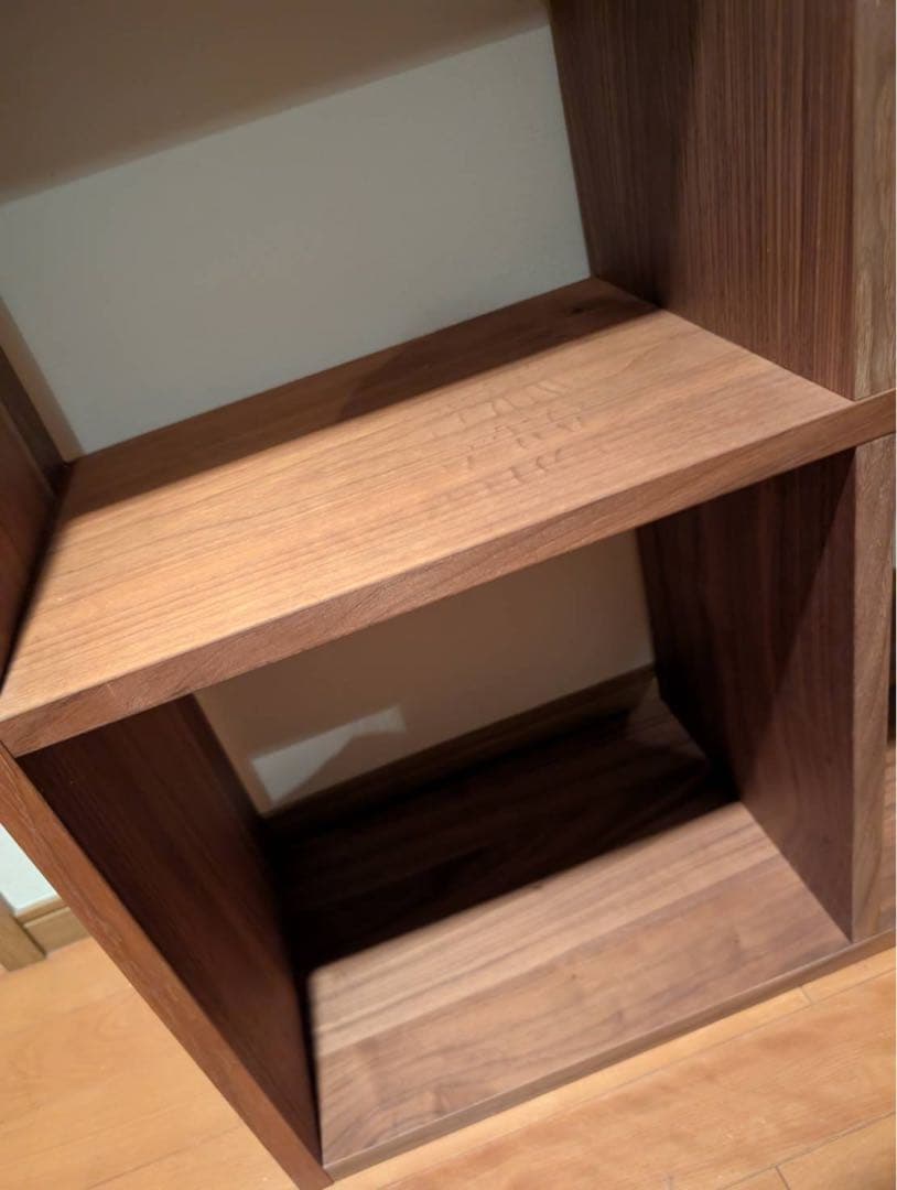 ■送料込■無印良品 スタッキングシェルフワイド ウォールナット 棚