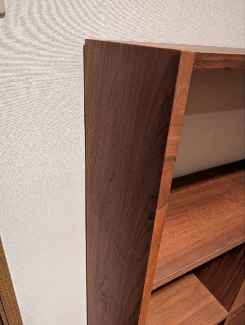 ■送料込■無印良品 スタッキングシェルフワイド ウォールナット 棚