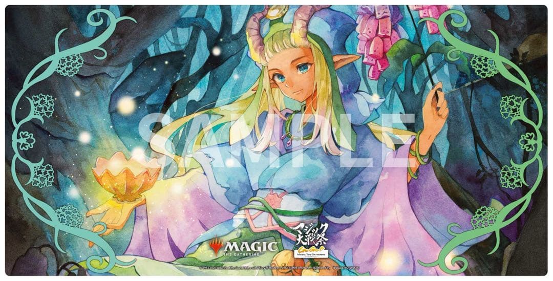 MTG 箔押し 上位賞 花を手入れする者 マジック大戦祭 プレイマット 未