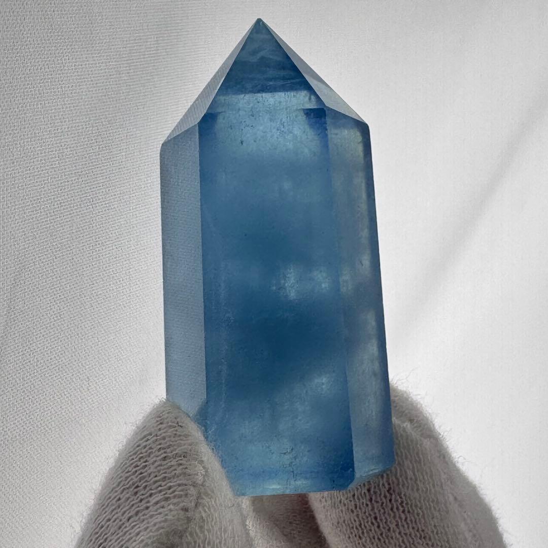 G-54アクアマリン六角ポイント　水色原石　天然石　パワーストーン