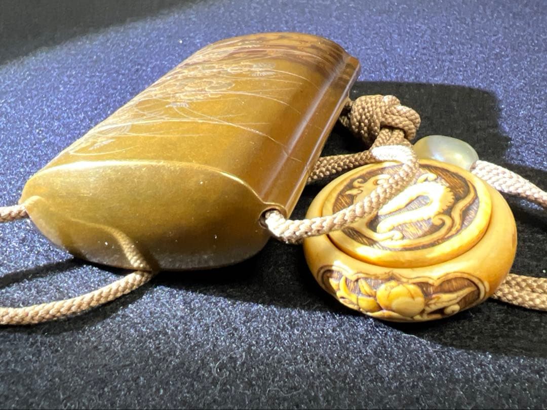 在銘 極上蒔絵 饅頭根付印籠 40g 東Y7-1219☆2Fチコチル