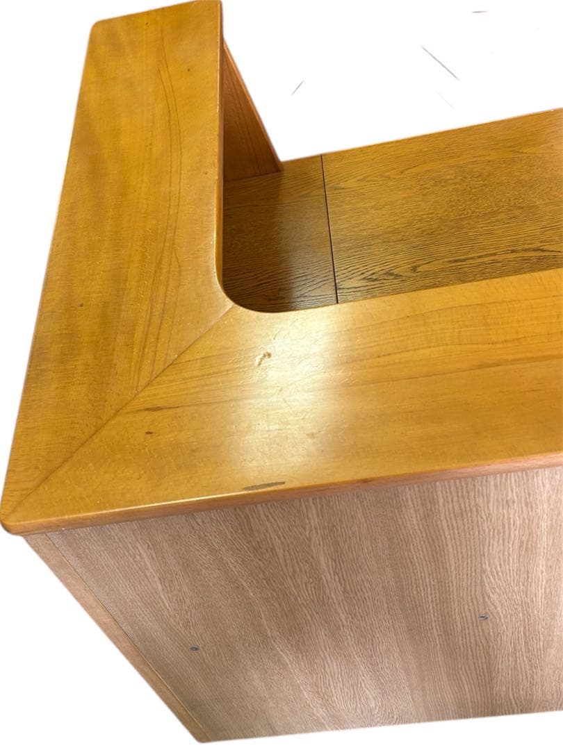 カリモク 60 コーナーボード ★隠しチェスト付 コーナーテーブル ウッド調