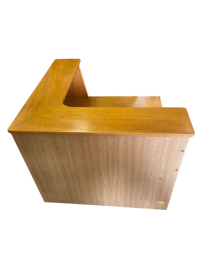 カリモク 60 コーナーボード ★隠しチェスト付 コーナーテーブル ウッド調