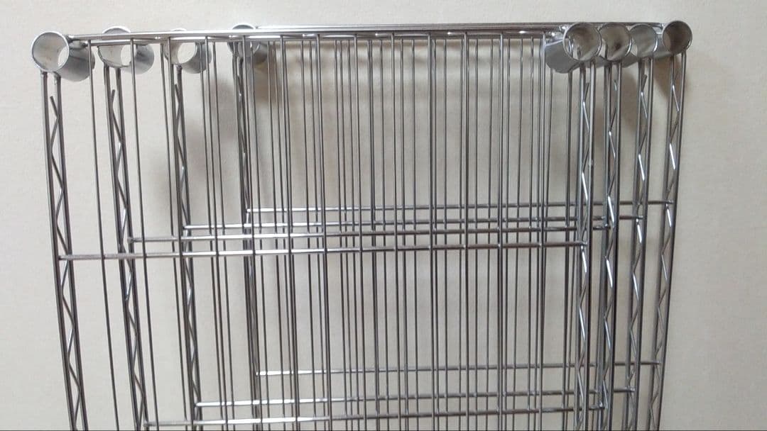 メタルラック 177×90×46 4枚➕ハーフ板 サイドバー　キャスター送料込