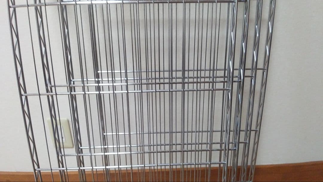 メタルラック 177×90×46 4枚➕ハーフ板 サイドバー　キャスター送料込