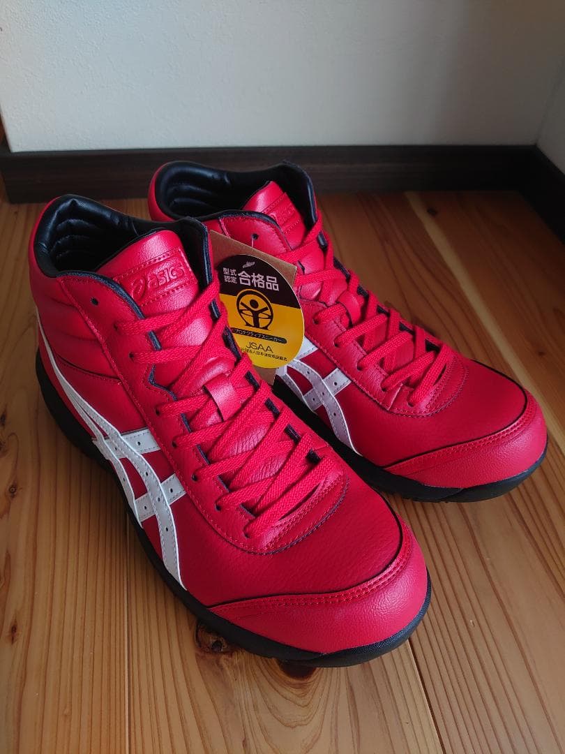 て*·様 アシックス 安全靴 ウィンジョブ CP701 クラシックレッド×ホワイ