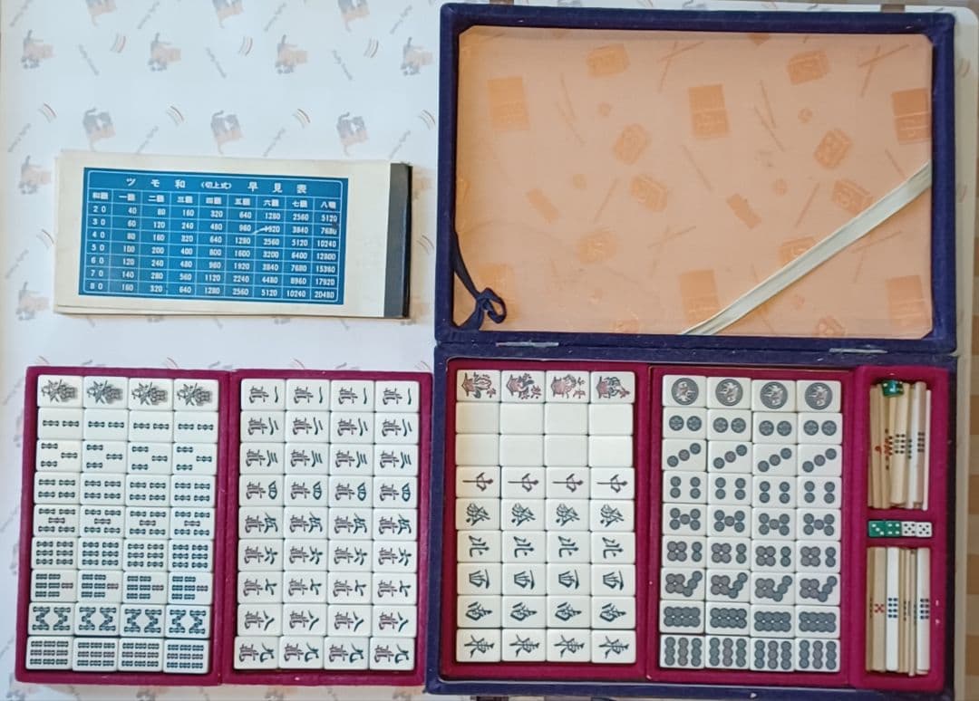 昭和の麻雀牌 総重量2.8kg (持ったときの感触、混ぜたときの独特の音が魅力)