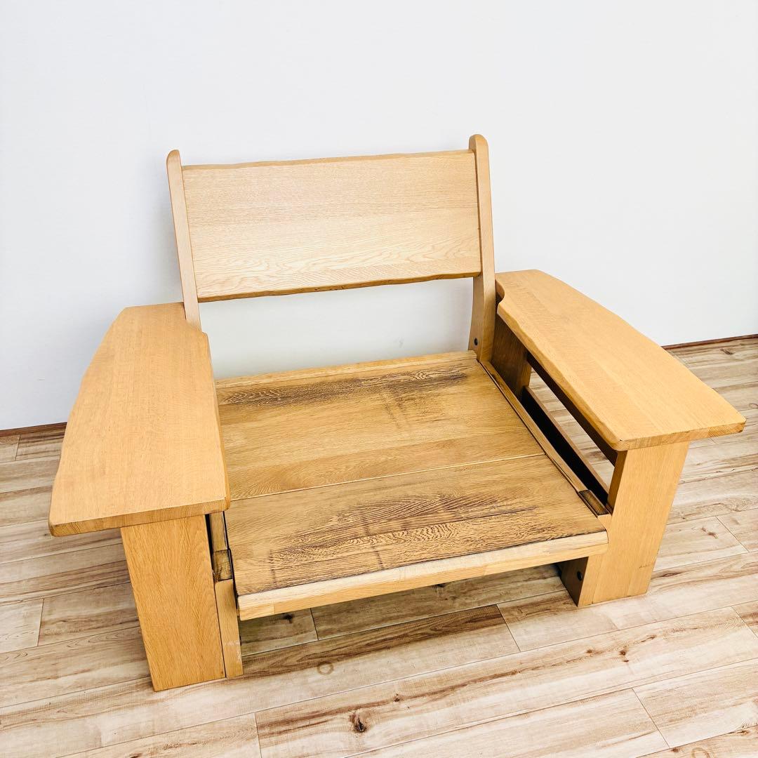 希少　ibata　イバタインテリア　一人掛け　ソファ　木製　マガジンラック付き