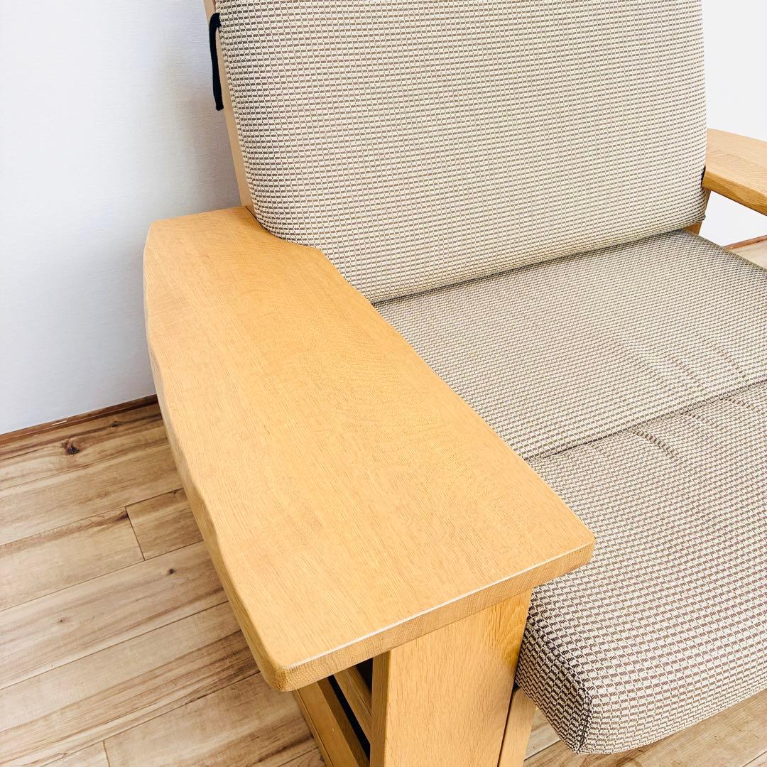 希少　ibata　イバタインテリア　一人掛け　ソファ　木製　マガジンラック付き