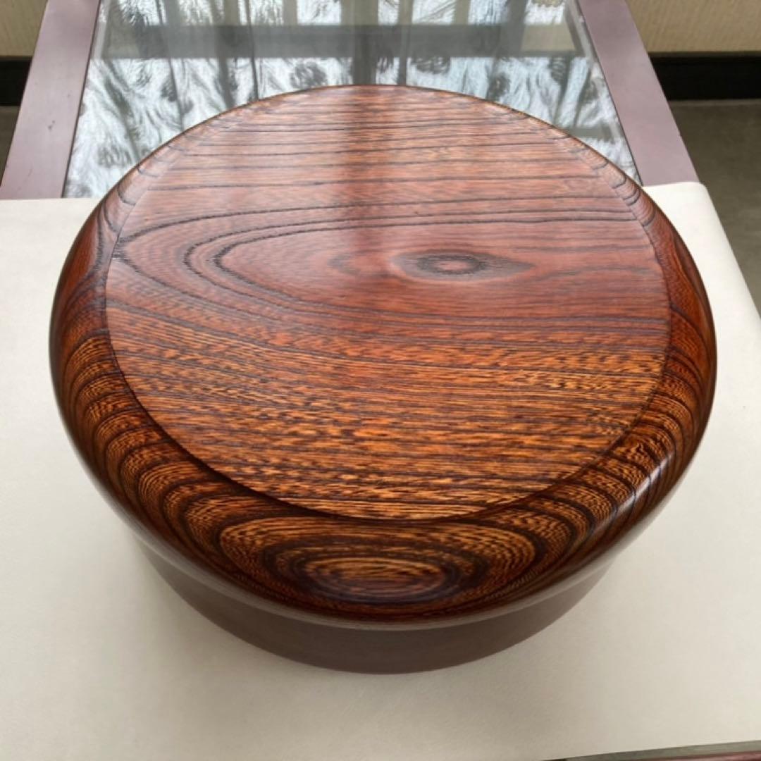 茶びつ 茶櫃 お盆 欅 木製 天然木 くり抜き 蓋付き 茶道具 工芸品
