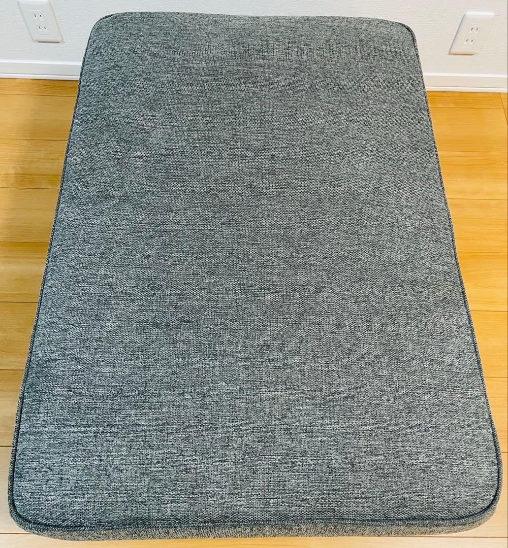 新品組立品Libero リベロ スツール オットマン96cm モスグレーカバー布