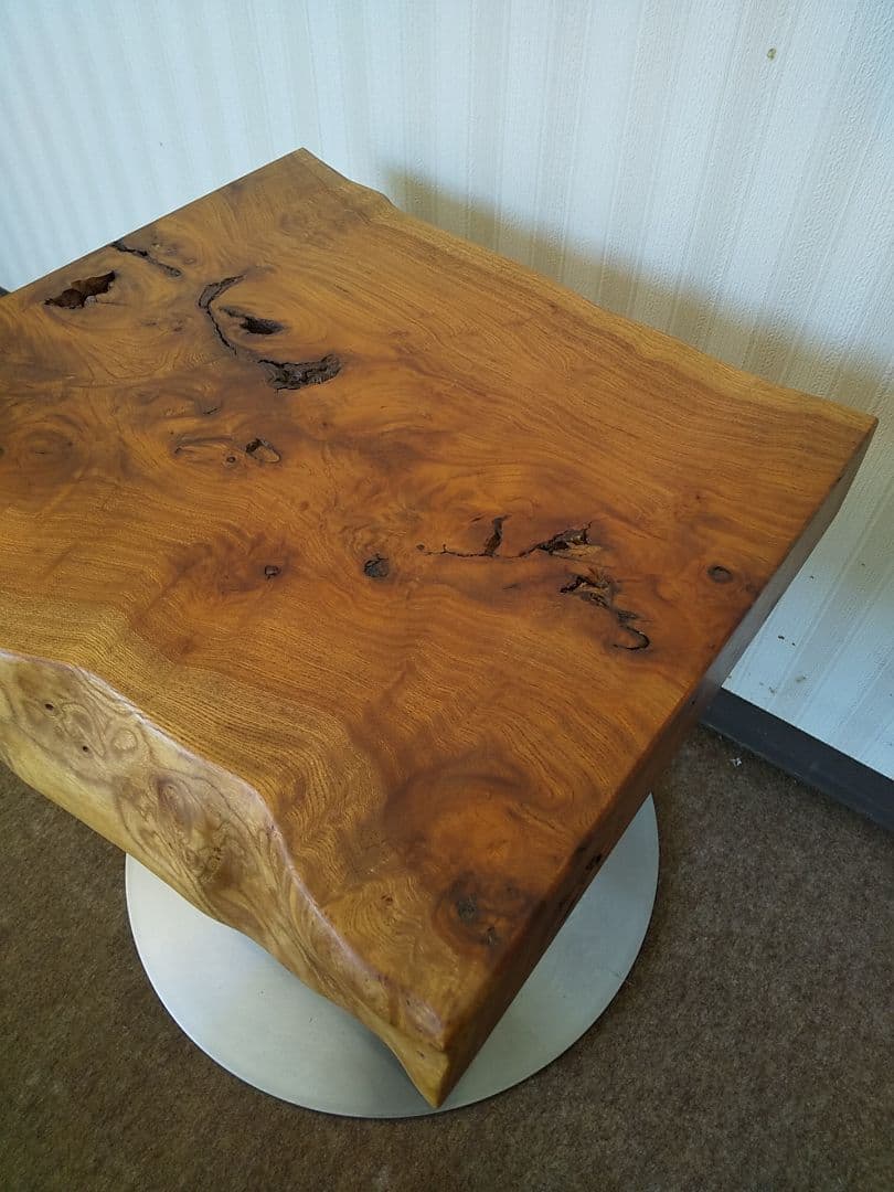 けやき（欅）無垢材・回転椅子　逸品です。