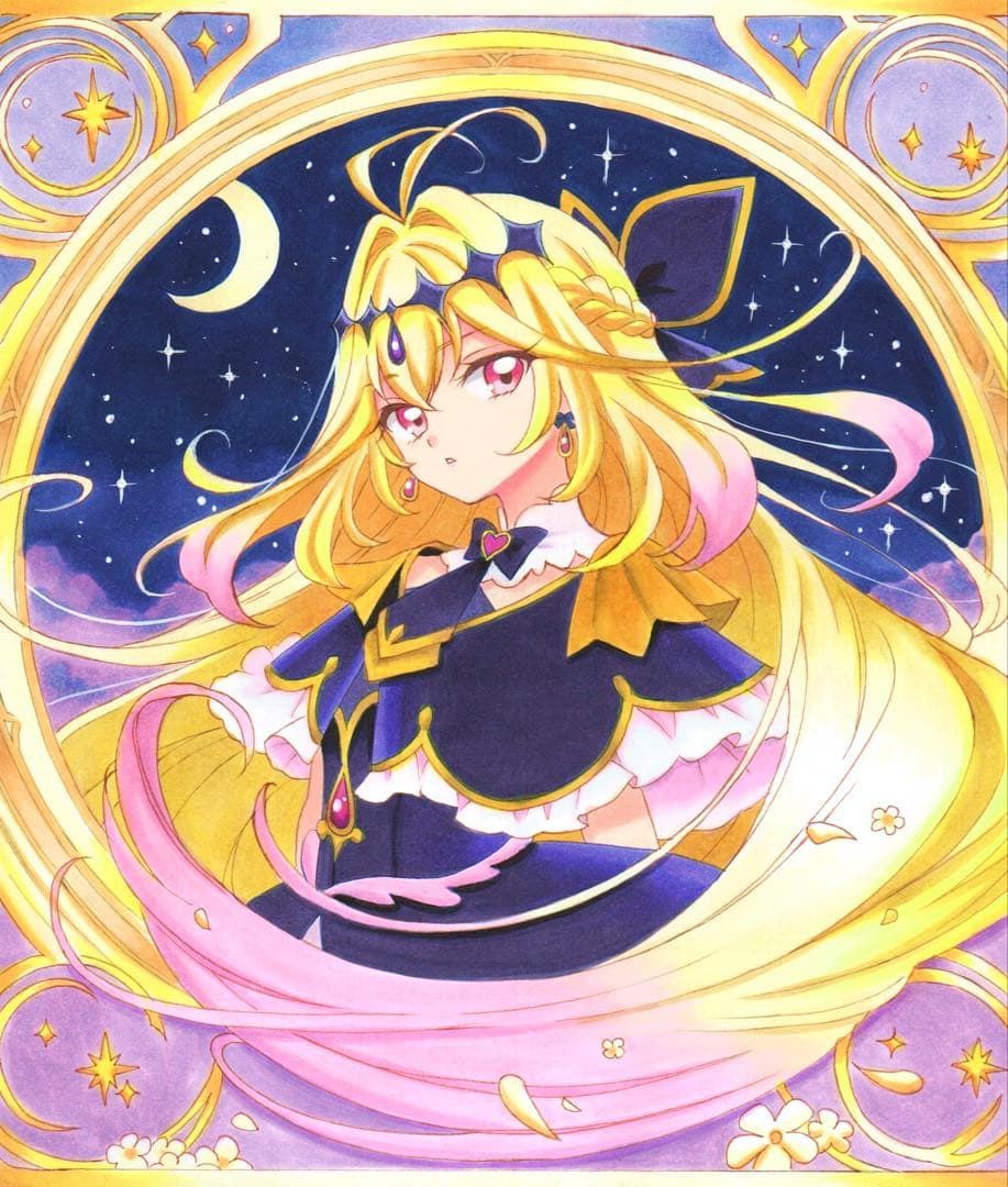 手描きイラスト 名探偵プリキュア キュアアルカナ・シャドウ ファン