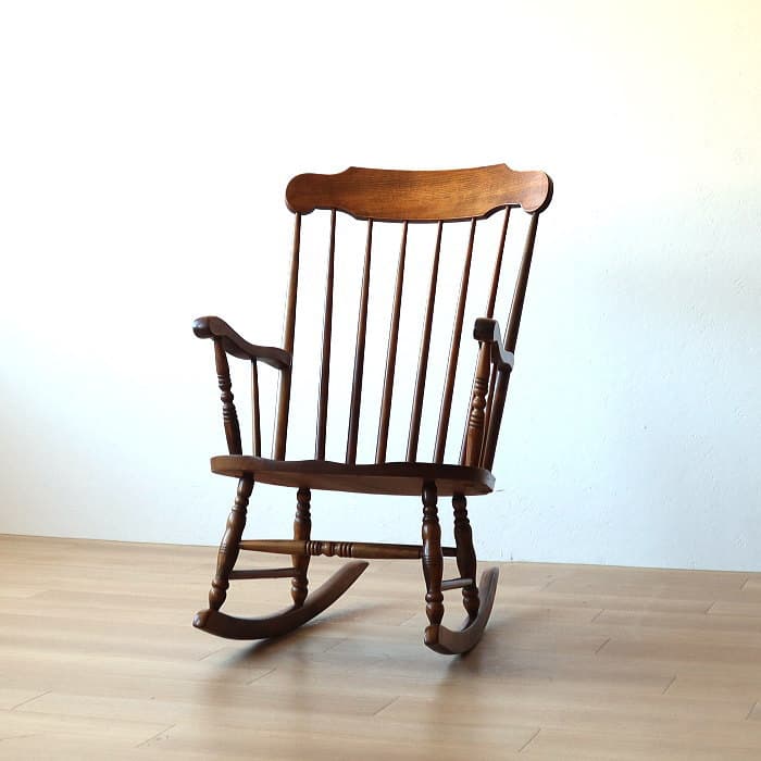 ヴィンテージ ロッキングチェア 飛騨の家具 古家具 ブナ材 無垢材