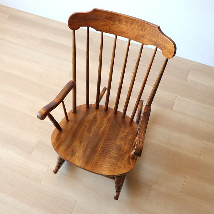 ヴィンテージ ロッキングチェア 飛騨の家具 古家具 ブナ材 無垢材