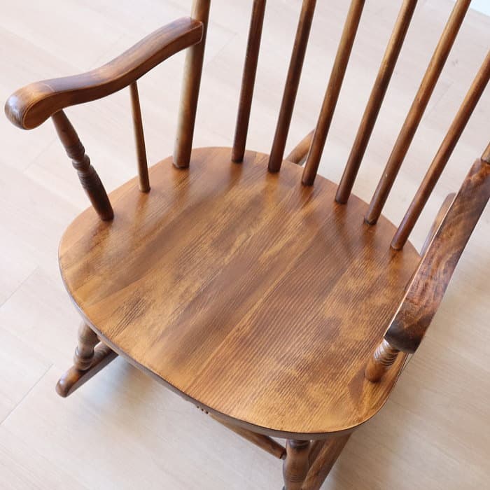 ヴィンテージ ロッキングチェア 飛騨の家具 古家具 ブナ材 無垢材