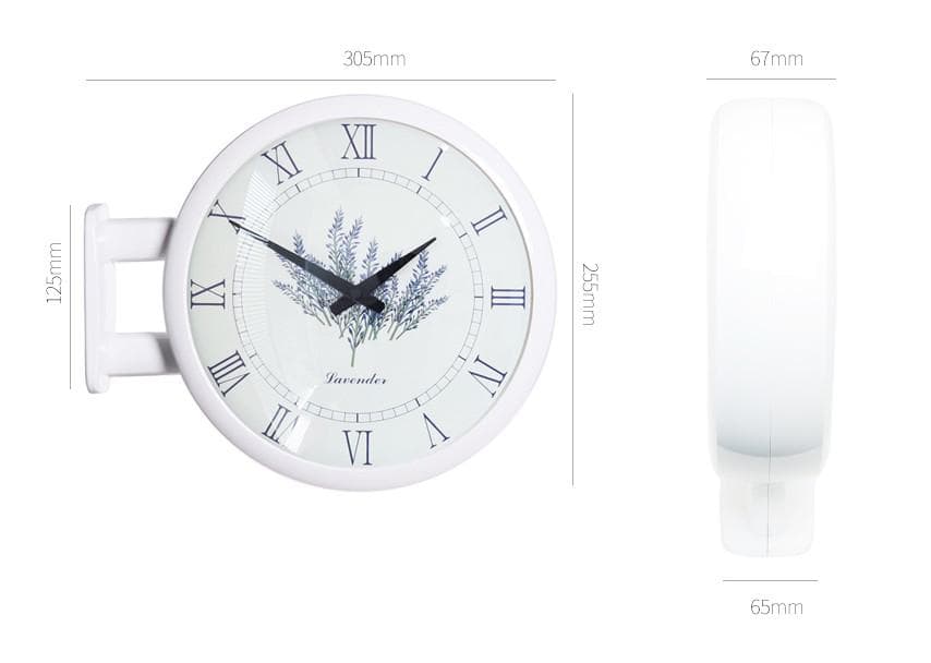 両面電波時計 両面時計 Morden Lavender(White)