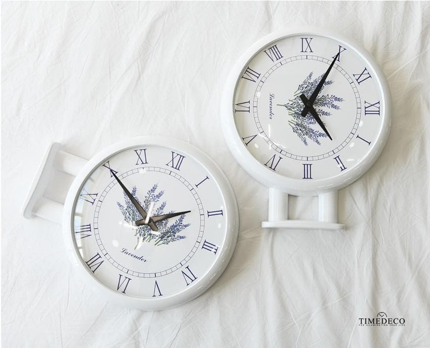 両面電波時計 両面時計 Morden Lavender(White)