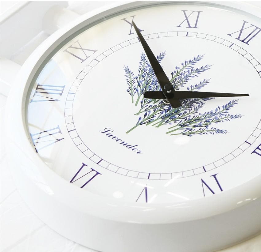 両面電波時計 両面時計 Morden Lavender(White)