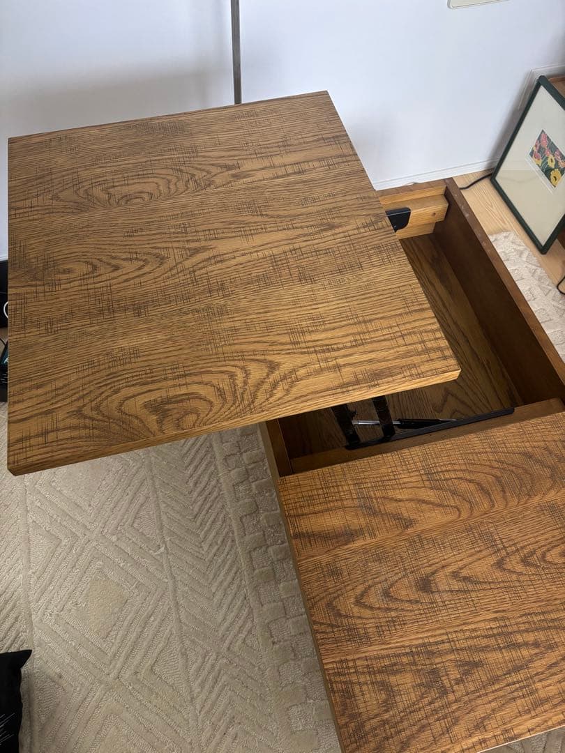 ACME リフトアップセンターテーブル 引き出し付き