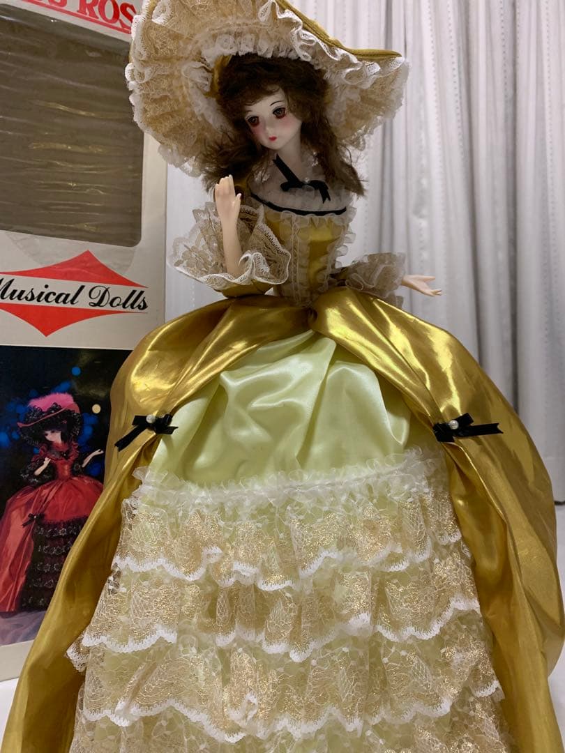 アンティーク オルゴール miss ROSA 人形 ドール　昭和レトロ