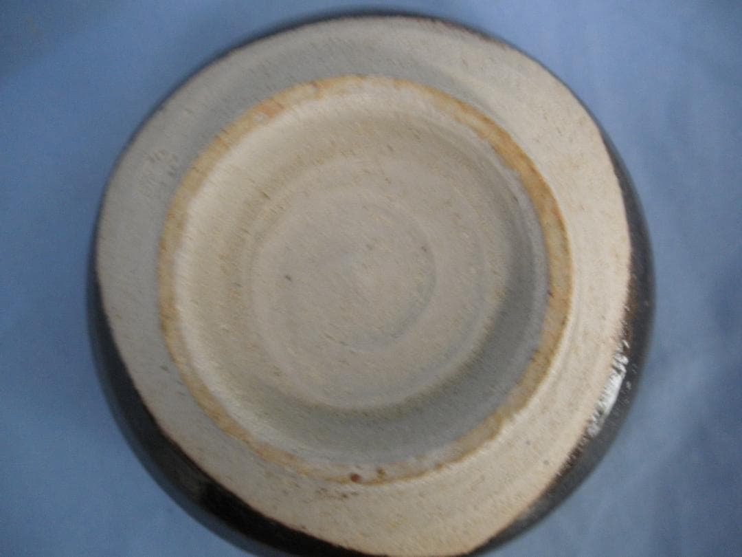 九谷焼 永芳作 黒茶碗 60年前に永芳窯で購入 146 工芸品