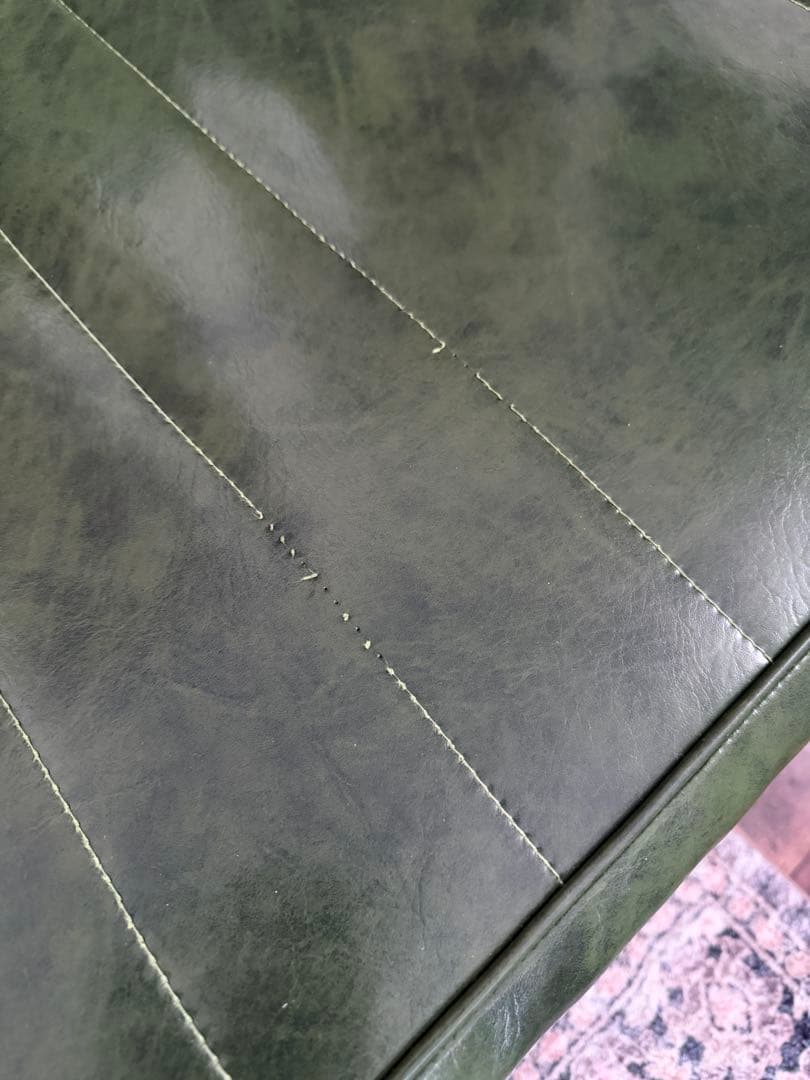 Nico and… グリーン合皮ソファ