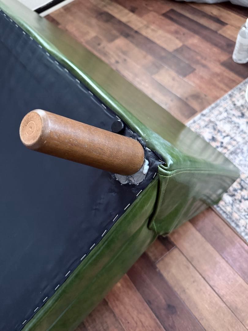 Nico and… グリーン合皮ソファ