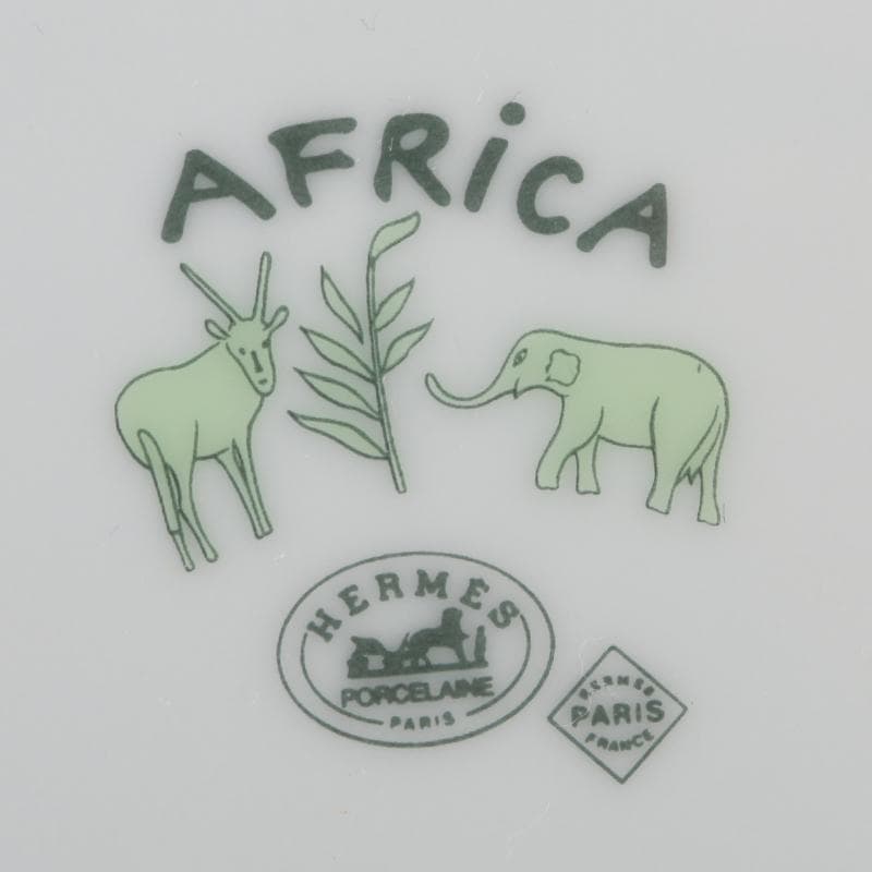HERMES　エルメス　アフリカシリーズ　プレート　2枚　箱付　M　R9083