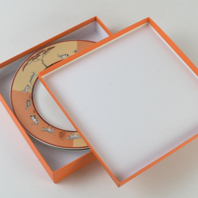 HERMES　エルメス　アフリカシリーズ　プレート　2枚　箱付　M　R9083