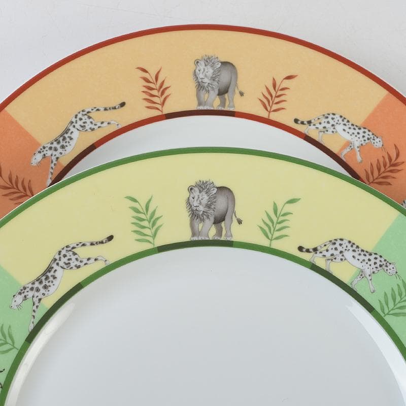 HERMES　エルメス　アフリカシリーズ　プレート　2枚　箱付　M　R9083